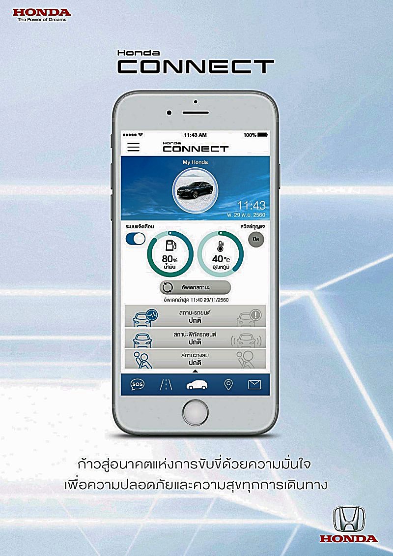 Honda Connect พร้อมให้ใช้งาน เผยรถยนต์ฮอนด้า 12 รุ่นที่ติดได้ ราคา